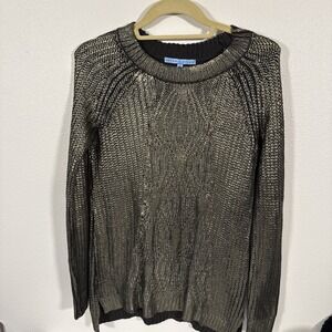 Antonio Melani Sweater Wet Metallic‎ Look L/S XS T1